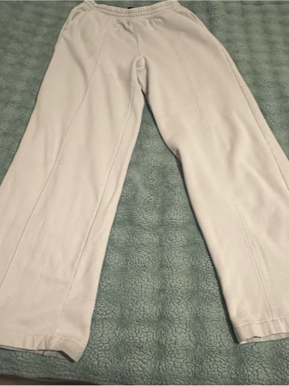 Gap Women's Wide-Leg Fleece Joggers- Beige